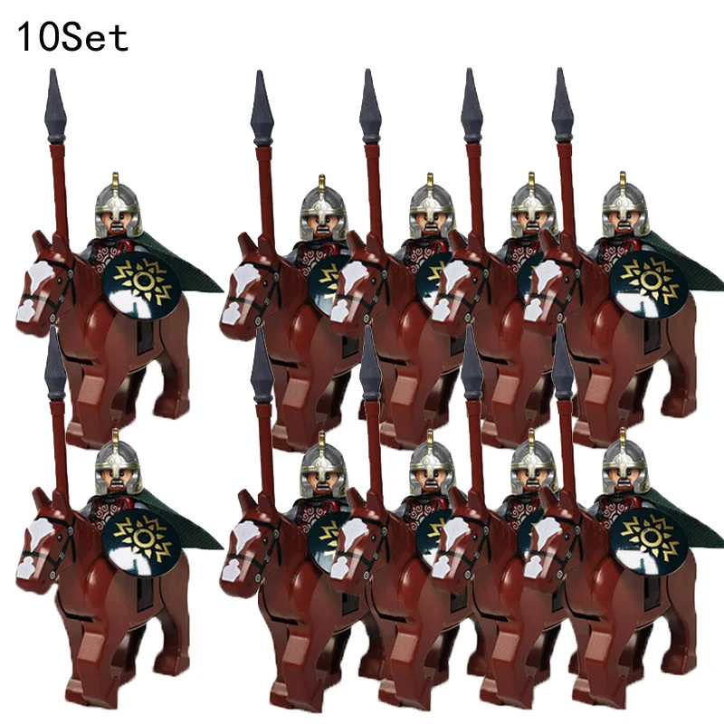 Model Kit Horse - 10 Ensembles de Figurines de Combat