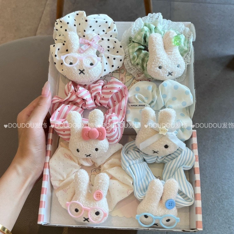 Model Kit For Girls - Nouvelle élastique à cheveux Miffy mignonne,