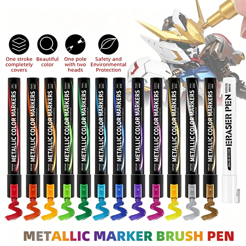 Metallic Paint Set - Marqueurs métalliques, stylos de coloriage pour