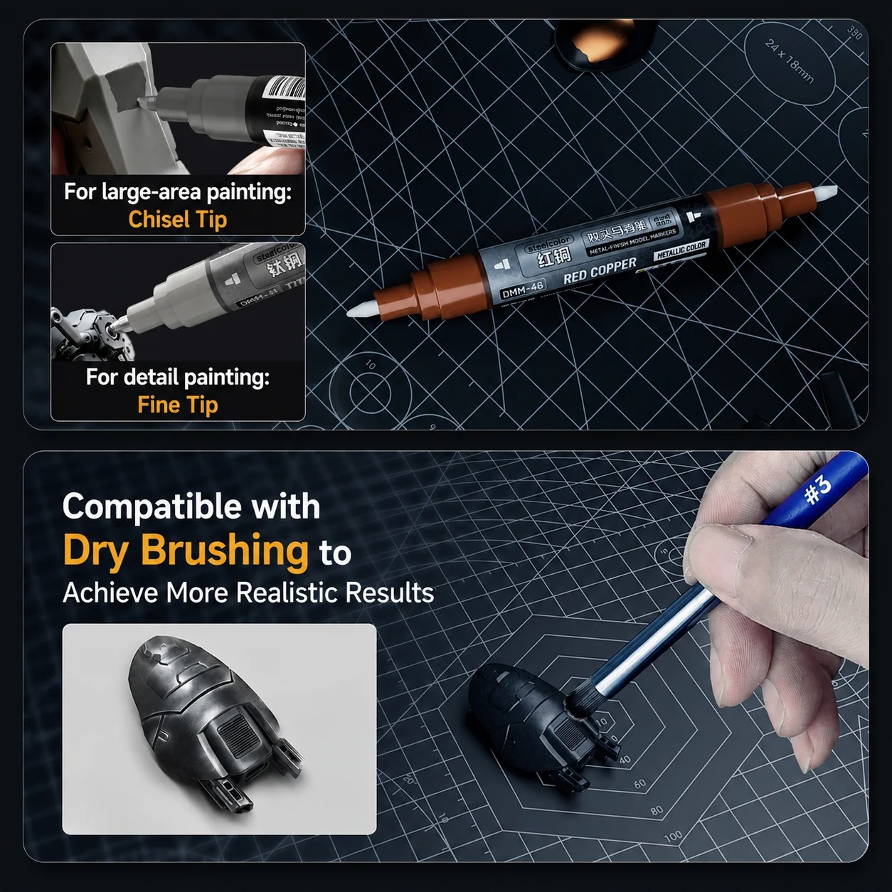 Stylo marqueur à double pointe - Metallic Paint Set avis et prix