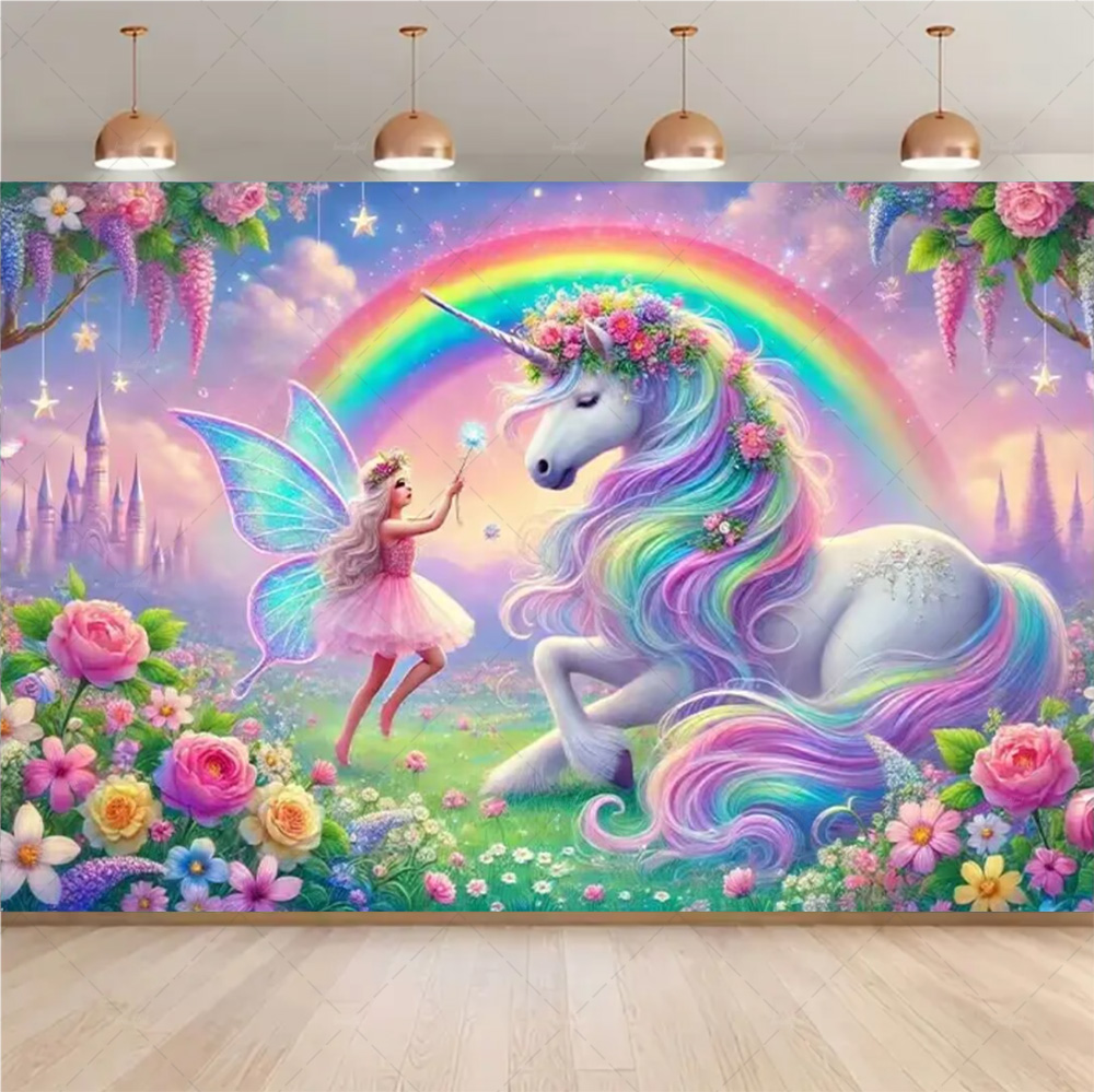 Toile de fond licorne et fée m - Model Kit Horse avis et prix