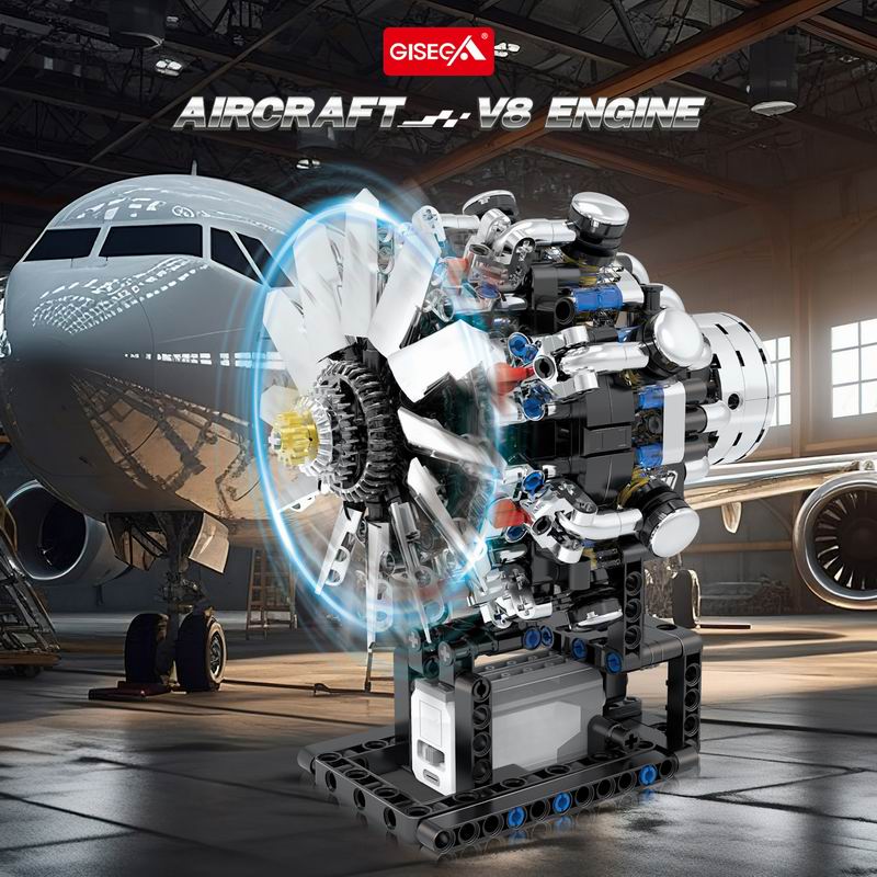 Moteur V8 d'aviation G8910, 55 - Model Kit Engine avis et prix