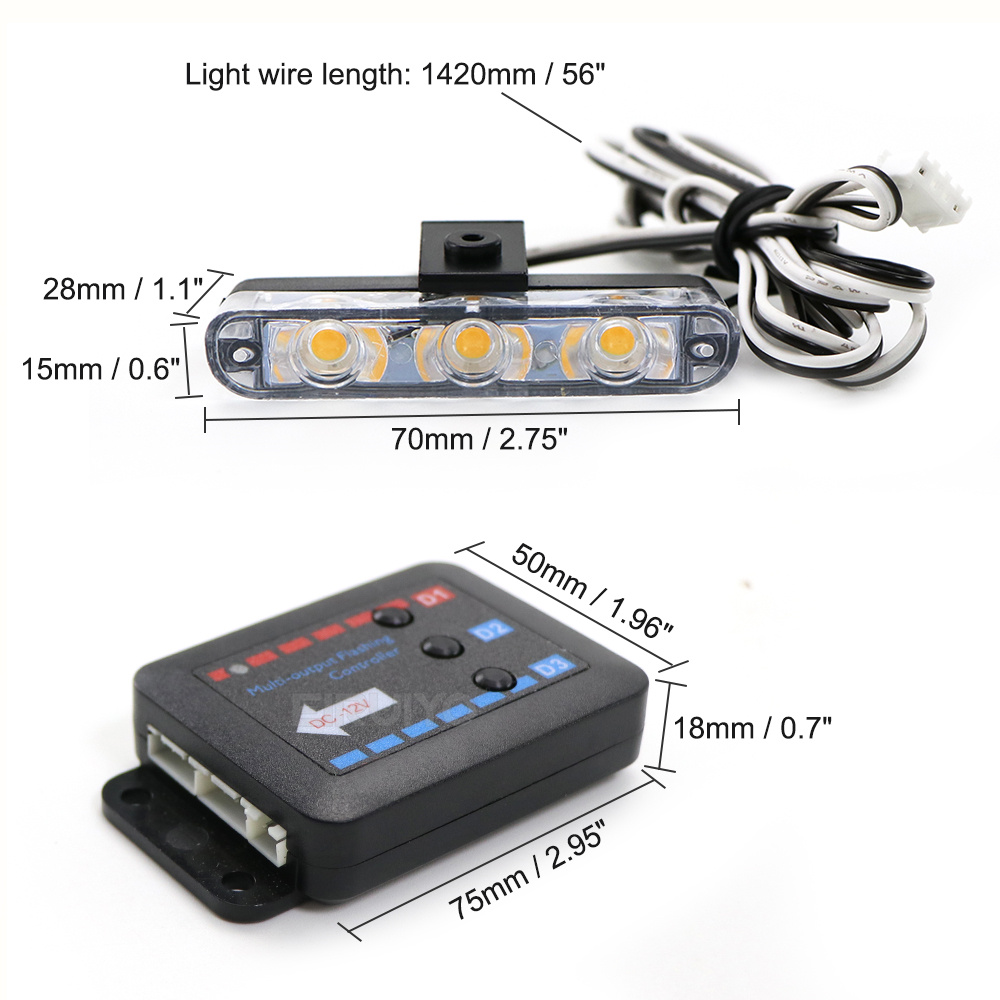 4x 3 LED Grill Car LED Strobe  - Model Kit Led avis et prix